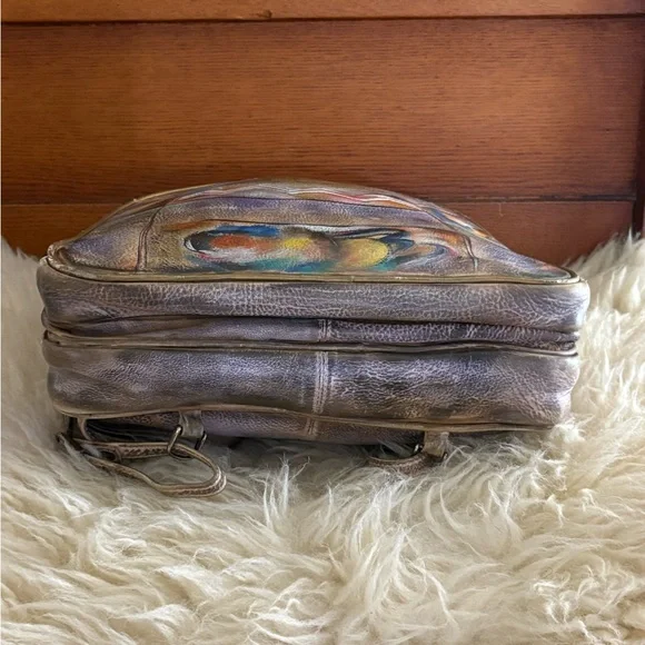 Anuschka Handpainted Leather Multicolor Artistic Mini Backpack - Picture 6 of 11